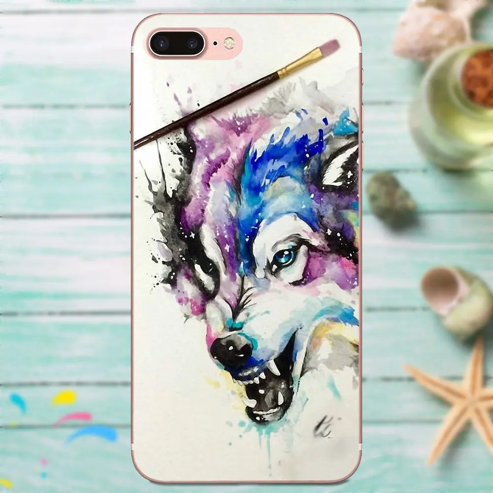 Мягкий ТПУ крутой лучший для Apple iPhone X XS Max XR 4 4S 5 5C 5S SE 6 6S 7 8 Plus акварель