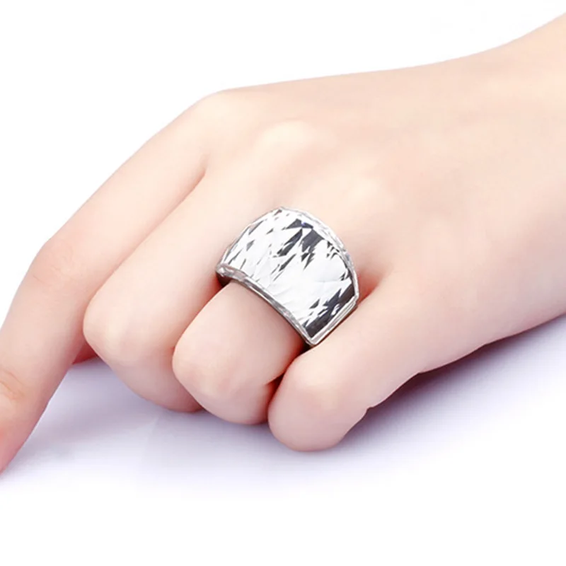 Женское кольцо из нержавеющей стали 316L с австрийскими кристаллами|austrian crystal