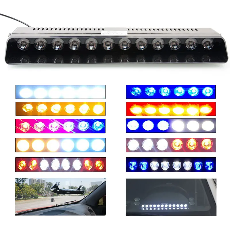 12LED автомобильный Грузовик флэш светильник Предупреждение ющая лампа стробоскоп