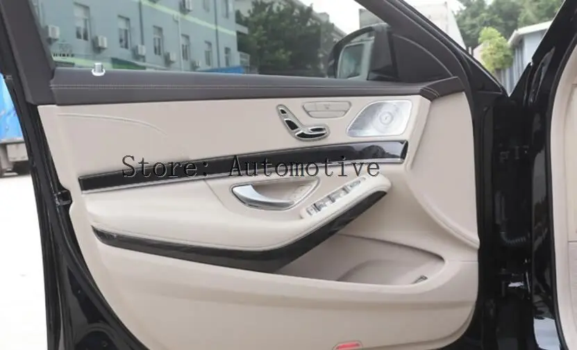 4 шт./компл. для Mercedes benz W222 S Class S320 2014-2017 Стайлинг автомобиля АБС темное дерево