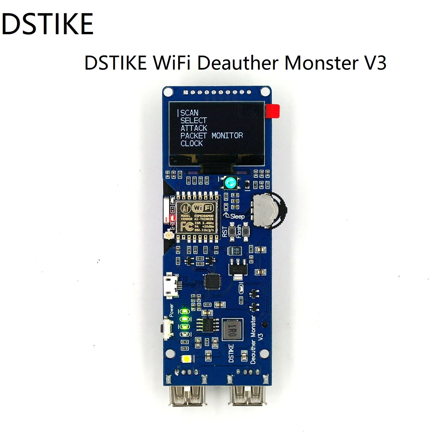 

WiFi Deauther Monster V3 WiFi Attacks ESP8266 Development Board Charging Pool