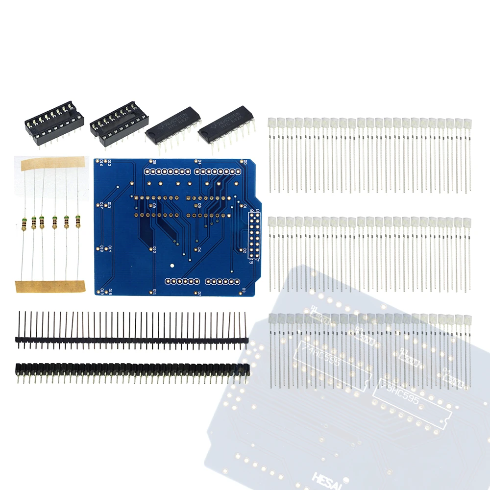 

3D Blue LED Light Cube 4x4x4 Kit DIY Kit Electronic Suite for arduino Diy Kit school education lab