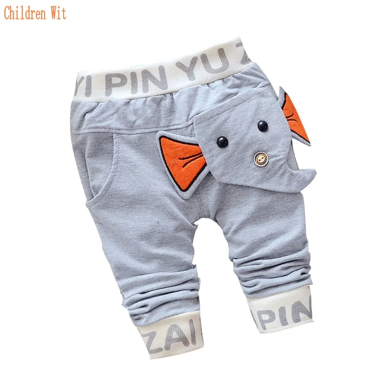 2016 nouveau printemps et automne bébé pantalon coton éléphant style bébé garçons/filles pantalons 1 pièce 0-2 ans enfants pantalons pantalons décontractés