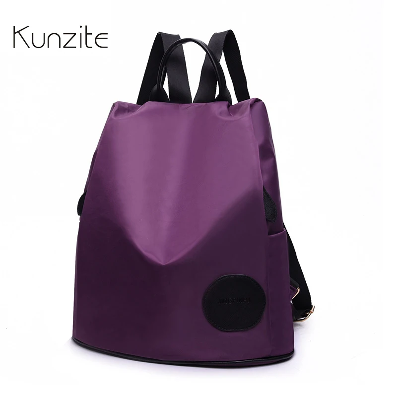 

2017 Kunzite Brand waterproof Casual Travel backpack women backpack for teenage girl summer Nylon backpack bag mochilas feminina