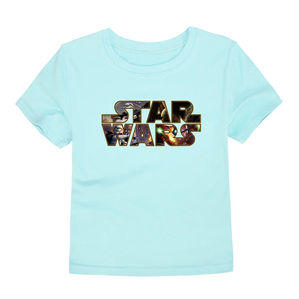 TINOLULING/Детская футболка с принтом «Звездные войны» летняя футболка с короткими рукавами для мальчиков и девочек футболки для малышей, топы для детей возрастом от 2 до 14 лет - Цвет: TC6