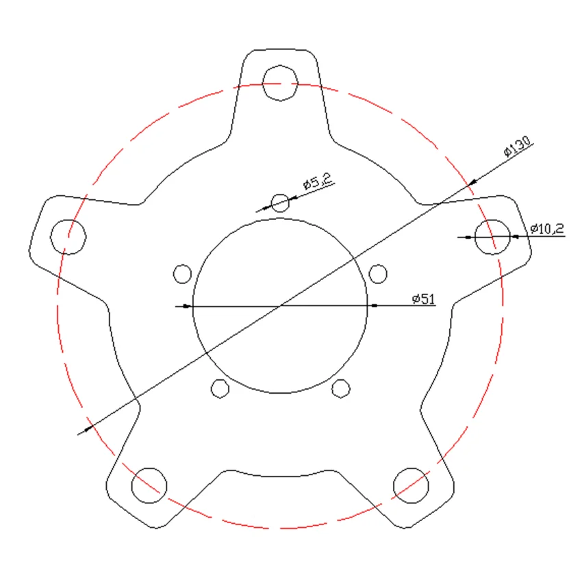 Flash Deal 2019 BBS 130 BCD chain wheel adapter Spider for 8fun Bafang mid drive BBS01/BBS02 motor kit 4