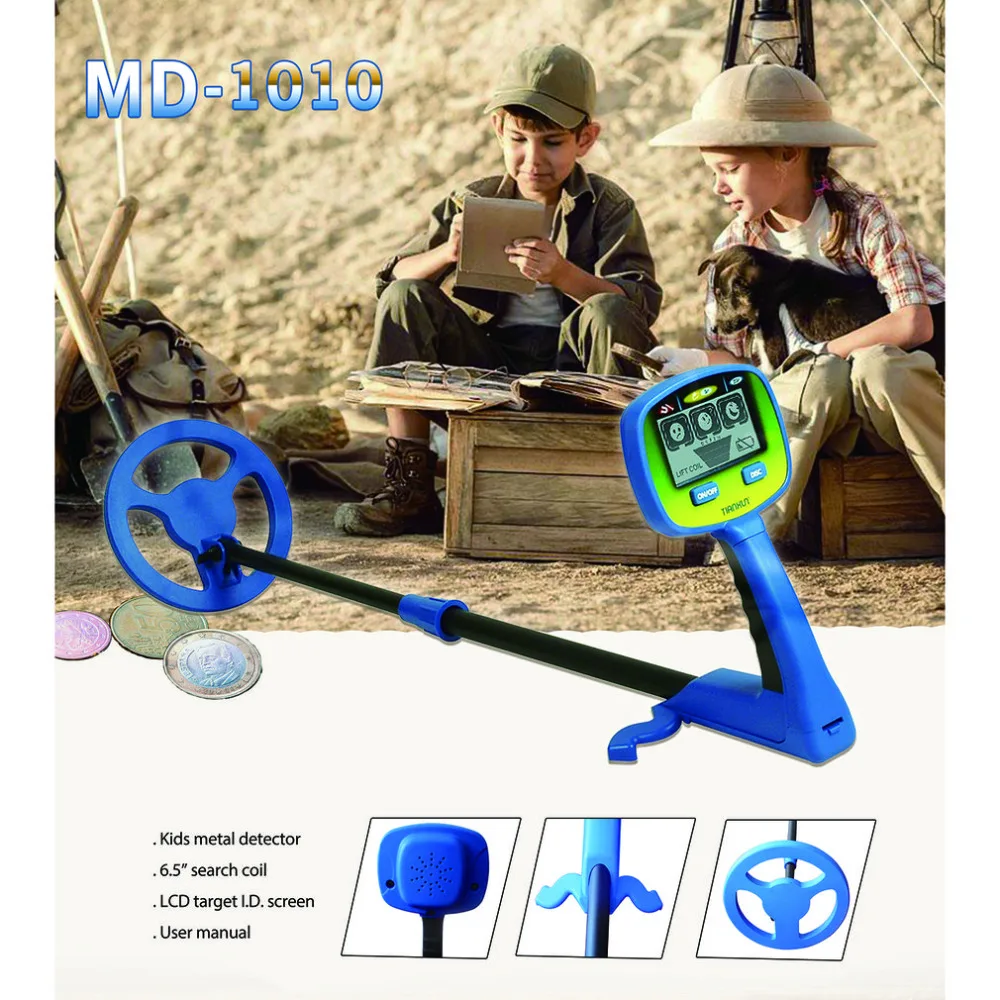 

MD-1010 Metal Detector High-Accuracy Metal Finder Waterproof Search Coil Hunt Treasure for Underwater Metal Detecting child toy