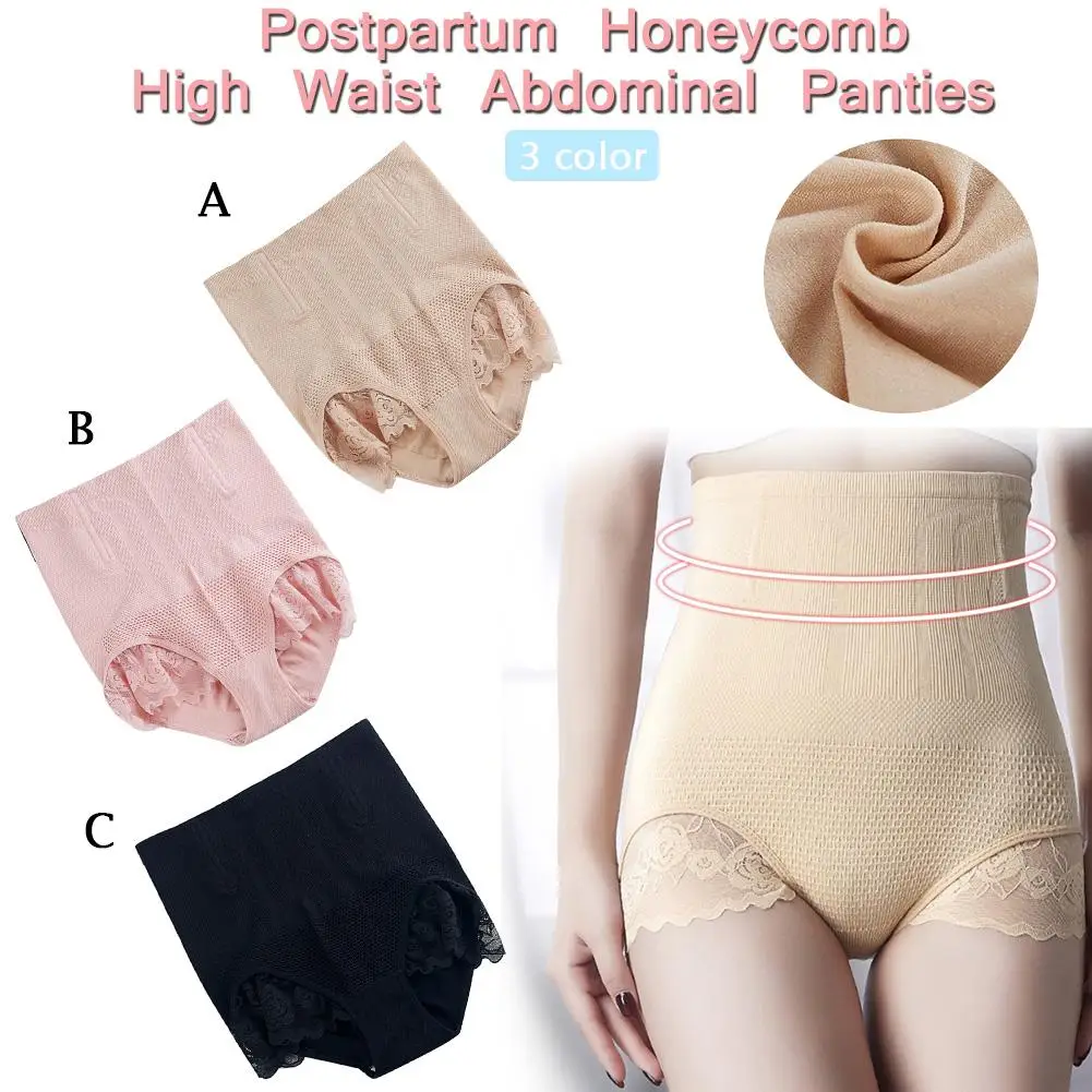 

Postpartum Abdomen Underwear Sexy High-Waist Hip-Lifting Body-Shaping Pant Lace Briefs Plus Size Underwear For Pregnancy Women