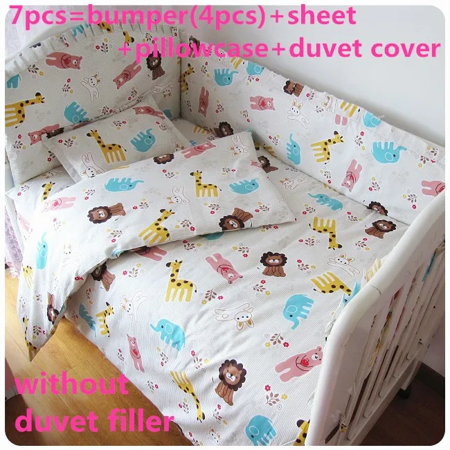 

Discount! 6/7pcs baby crib cot bedding set baby set 100% cotton cuna ,120*60/120*70cm