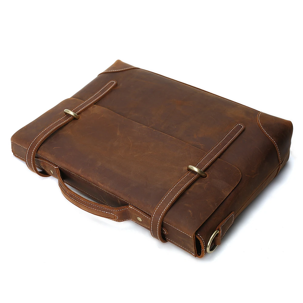 Rockcow Винтаж Crazy Horse кожа ноутбук сумка Портфели Бизнес Для мужчин 0342|bag|bag mapsbag cake |