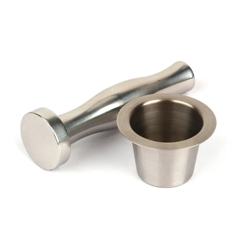 

Stainless Steel Coffee Filter Nescafe Accessories Nespresso Refill Reusable Capsule With Coffee Tamper Hammer Coffee Filter Film