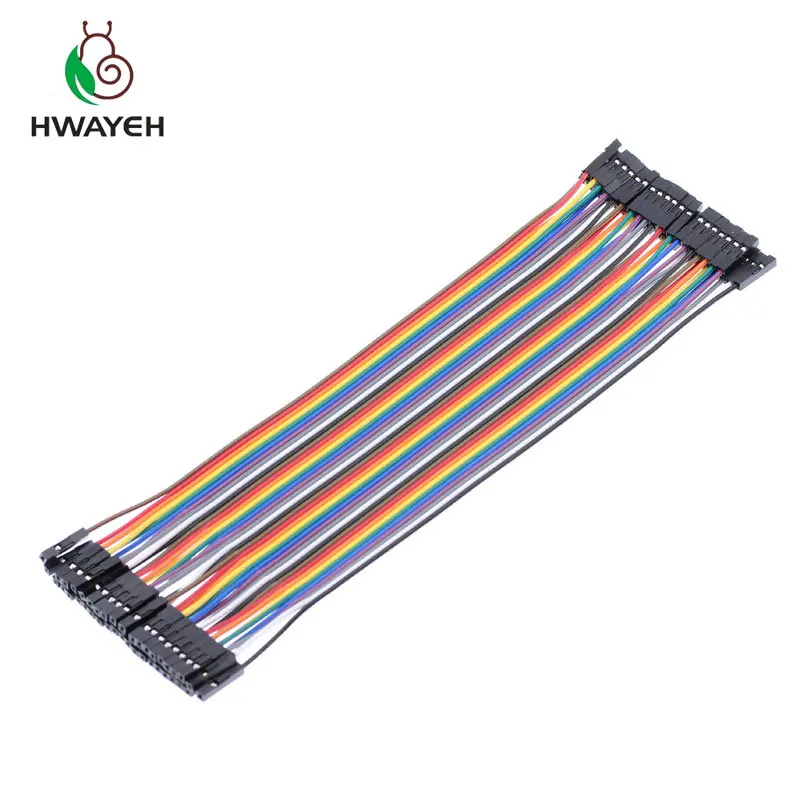 Dupont линия Мама к мама dupont 30 см 40 шт. кабельная Перемычка 2 54 мм для arduino SKUGM|jumper
