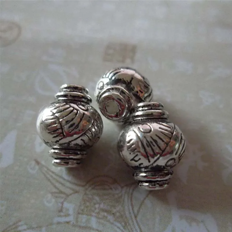 

20pcs/lot Craft Lantern Shape Metal Spacer Beads 11x9mm Tibetan Silver Bracelets Earrings Charms Beads Women DIY Jewelry Making