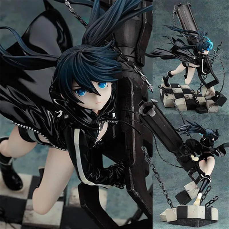

J Ghee Black Rock Shooter Running Animation version 1/8 Scale Painted PVC Figure Collectible Model Toy 24Cm