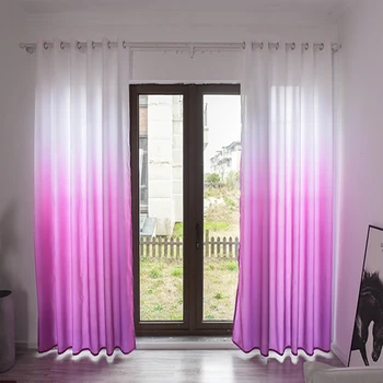 

Gradient Curtains Color Printed curtians for Window Modern Living Room bedroom Curtains semi-blackout Fabrics Rideaux Cortinas