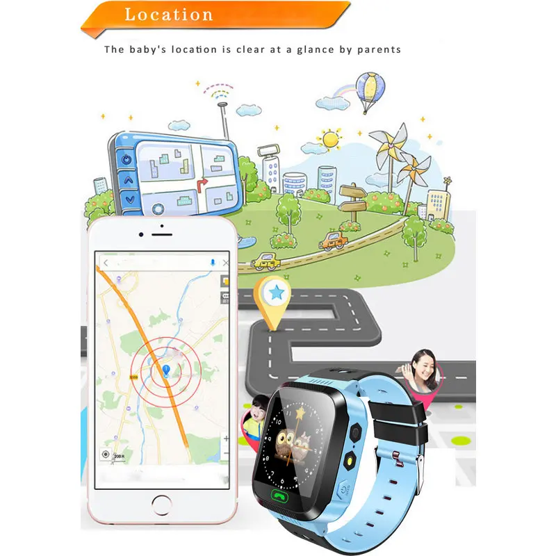 Q02 Y21S Детские умные часы с камерой SOS вызова сенсорный экран освещение телефон позиционирование расположение детские часы для Android IOS