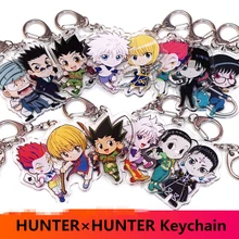 Llaveros HUNTER x HUNTER Anime Killua Zoldyck Kurapika llavero de dos caras Cosplay llavero colgante Acrílico