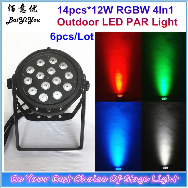 6pcs/lot IP65 14pcs*12W RGBW 4In1 Waterproof Tour LED PAR Light 14pcs Quad  Color RGBW Outdoor LED PAR Light - AliExpress