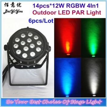 

6pcs/lot IP65 14pcs*12W RGBW 4In1 Waterproof Tour LED PAR Light 14pcs Quad Color RGBW Outdoor LED PAR Light