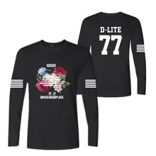 

BIGBANG D-LITE 2018 Trendy summer Spring and autumn Bright Long sleeve O-Neck Print Male and female fashion colour clothing