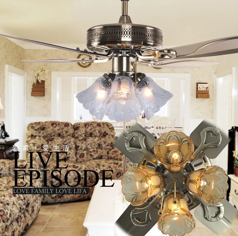 

Ceiling Fans Ventilador de Teto Ceiling Fan Light Chandelier For Living Room Hotel 220v Modern Ceiling Fan with Light
