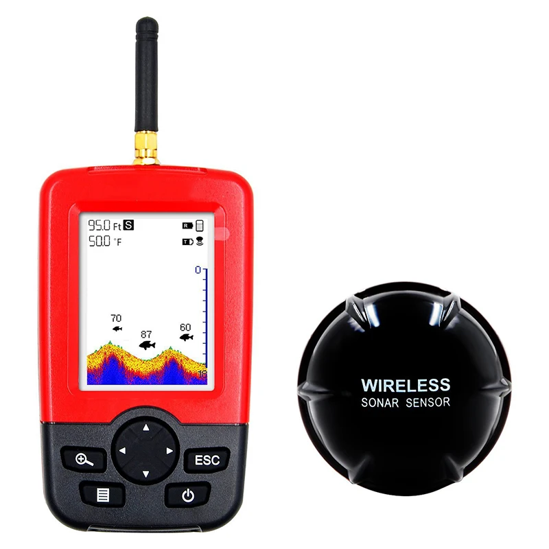 Морской gps беспроводной Пластиковый детектор рыб lcd лодочный искатель датчик