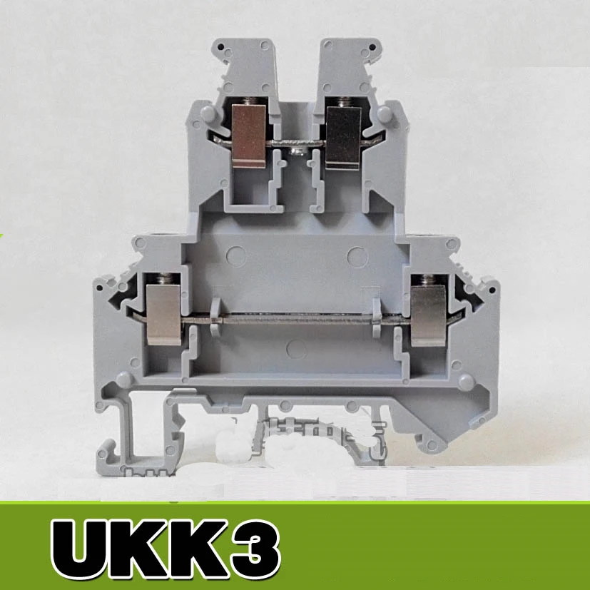 

UKK3 Dual Layer DIN Rail Screw Clamp Terminal Blocks