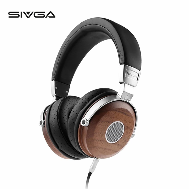 Складные стереонаушники SIVGA SV005 Hi Fi наушники с шумоизоляцией деревянные