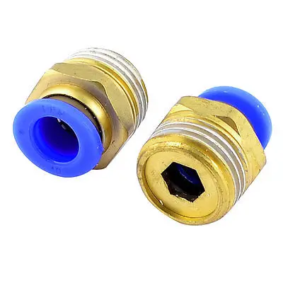 

1/2" PT Male Thread to 10mm Air Pneumatic Pipe Tube Straight Quick Coupler 2pcs