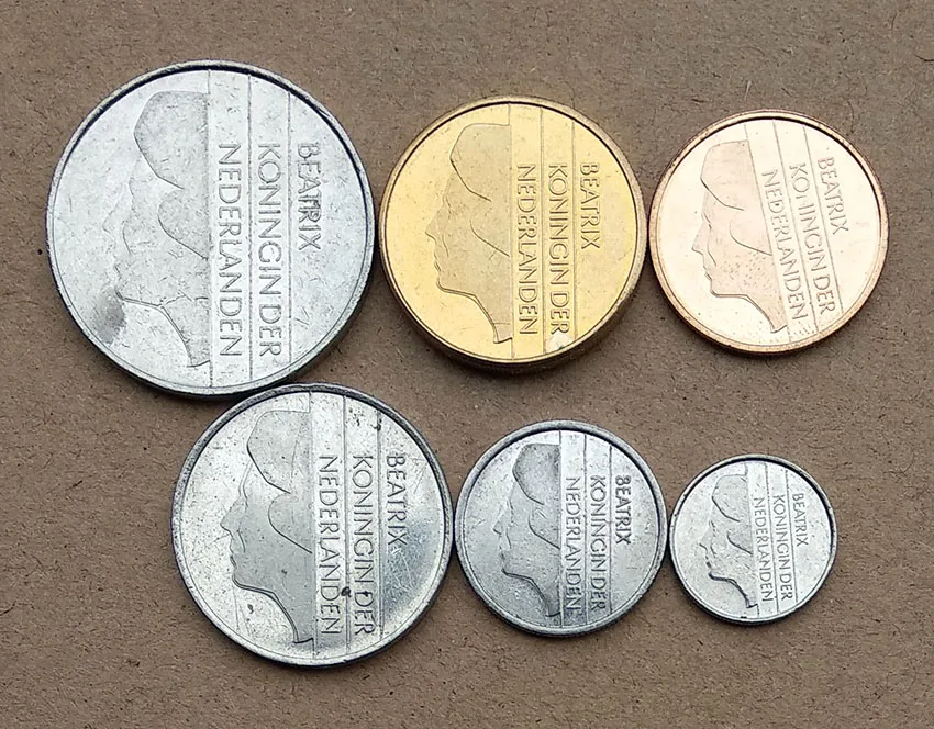 

6 PCS SET Beatrix Netherlands ,100% Real Genuine Comemorative Coin,Original Collection