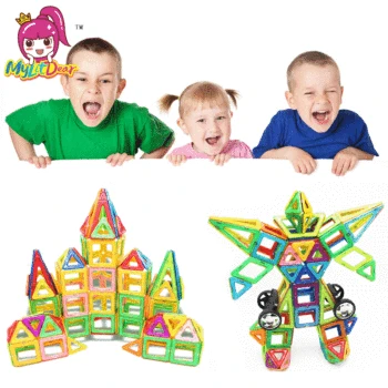 

300PCS Mini Magnetic Blocks Car Train Wheel Model Building Toys Bricks Educational DIY Magnetic Designer Block Toy For Children