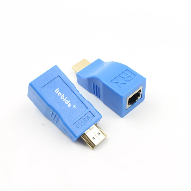 Kebidu 1 пара RJ45 портов Mini 4k HDMI удлинитель HDMI Расширение до 30 м по CAT5e Cat6 UTP/STP Ethernet LAN кабель для HDTV HDPC