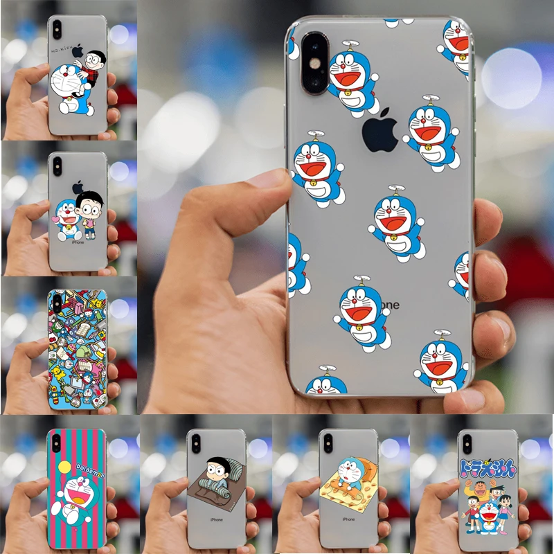

Silicone Soft TPU Phone Case For iphone XS Max 7 Plus 8 X 6s Plus 6 XR 5S SE 4S 5C The Japanese Anime Cartoon Doraemon