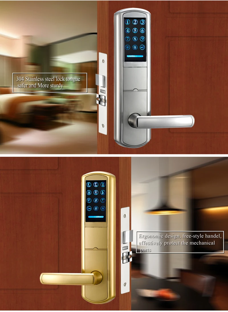 Security Combination Digital Card  Code Touch Screen Keypad Password Lock Door