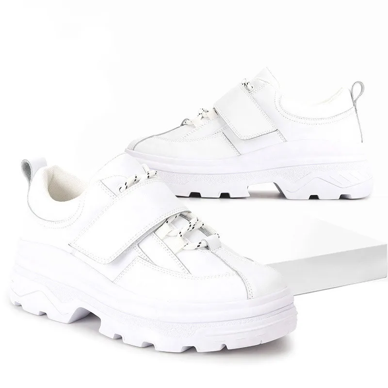 

Casual White Shoes Women Fashion Brand Platform Chunky Sneakers Zapatos De Mujer Chaussures Femme Autumn Lady Footware All-Match