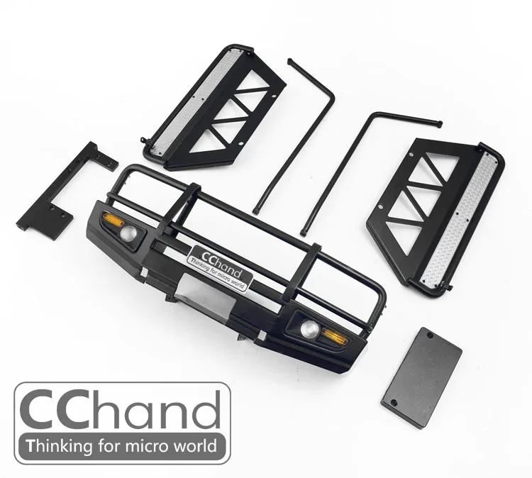 CChand металлический передний бампер + боковой забор Боковая педаль для RC4WD 1/10 TF2 LWB