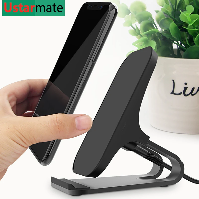 

Qi Wireless Charger Quick Fast Charging Stand for iPhone X Xs Max XR Smartphone Wireless Chargers 10W Adapter for Samsung S8 S9