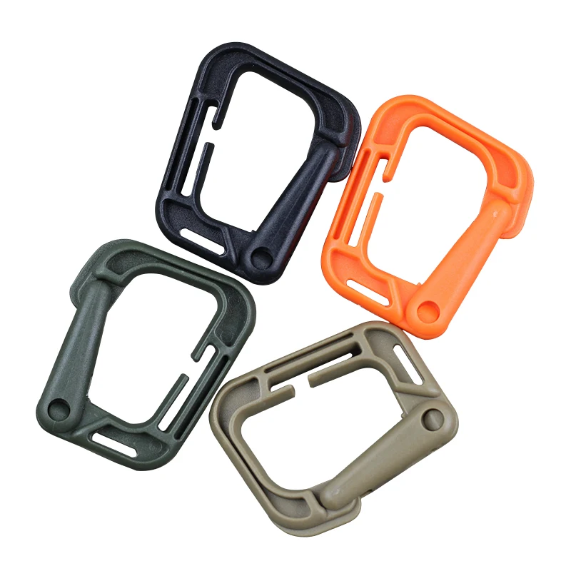 

One Piece Multipurpose Tactical Plastic Molle Rucksack Backpack D-ring Webbing Clip Carabiner Hanging Hook Spring Snap Keychain