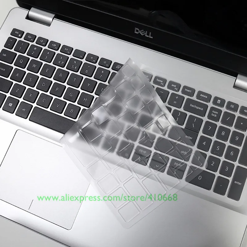 Clear для клавиатуры ноутбука из ТПУ кожного покрова протектор для 15," Dell Inspiron 15 5000 fit15 5593 5598 5590 7000 7590 7591 5584 15 дюймов