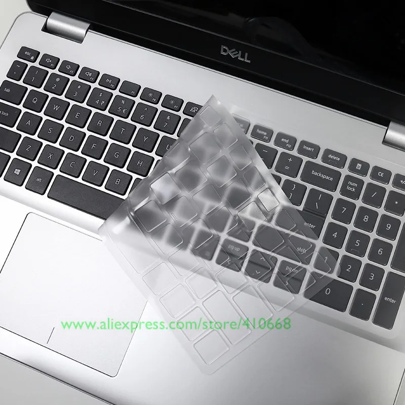 Clear TPU Laptop Keyboard Cover Skin Protector For 15.6" Dell Inspiron