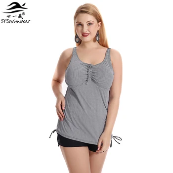 

Top Quality Plaid Floral Summer Plus Size Sexy Swimwear Women Swimsuit Backless Two Pieces Big Breast Lady Beach Bathing Suit