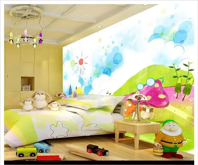 Customzed 3d wallpaper 3d kids wallpaper Qingqingcaoyuan fantasy