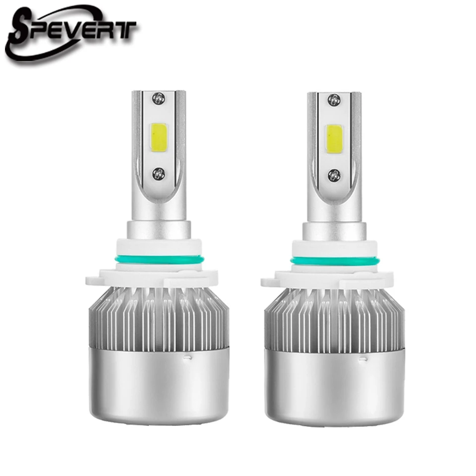 SPEVERT D1S H1 H4 H7 H8 H9 H11 9003 9005 HB3 9006 HB4 110W 20000LM COB светодиодный комплект фар лампы 6000K фары 12V