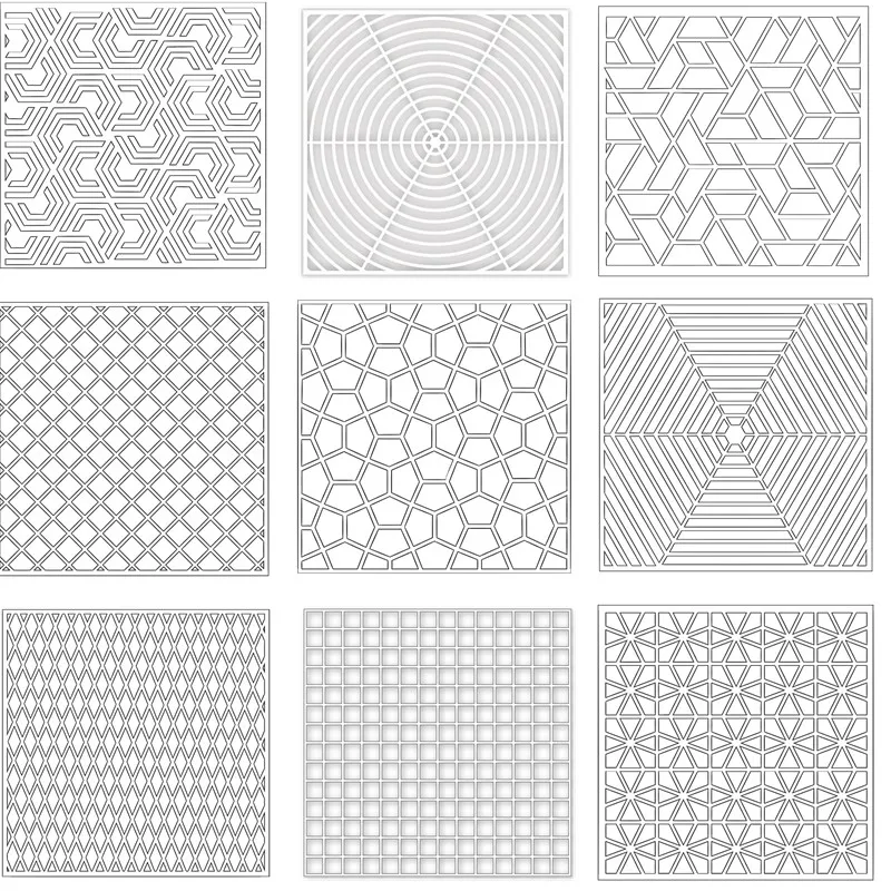 

29 Styles Geometry Designs Plastic Stencil for DIY Scrapbooking Embossing Paper Cards Decorative Handmade Crafts Templates 2018
