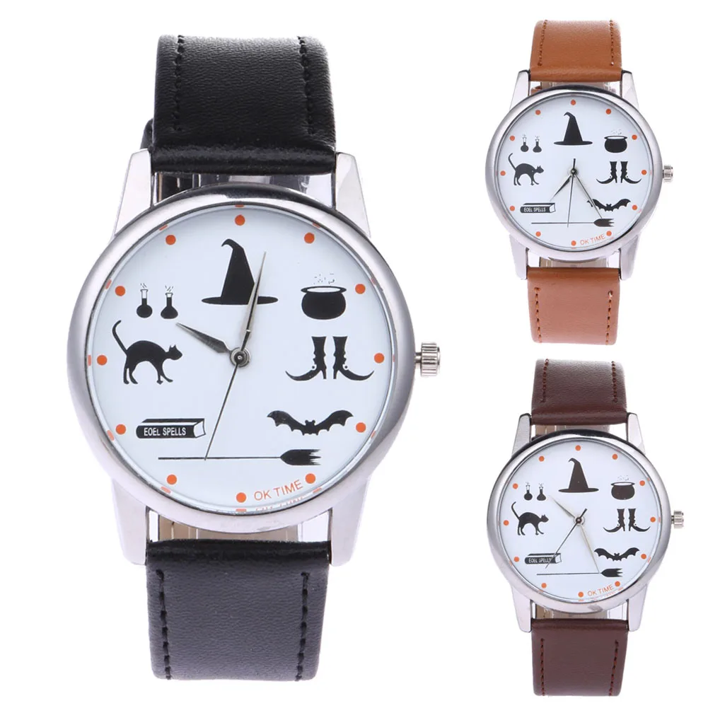 

2019 OKTIME Brand Students Cartoon Design High Quailty PU Leather Quartz Ladies Watch Funny Cartoon Animal reloj de mujer
