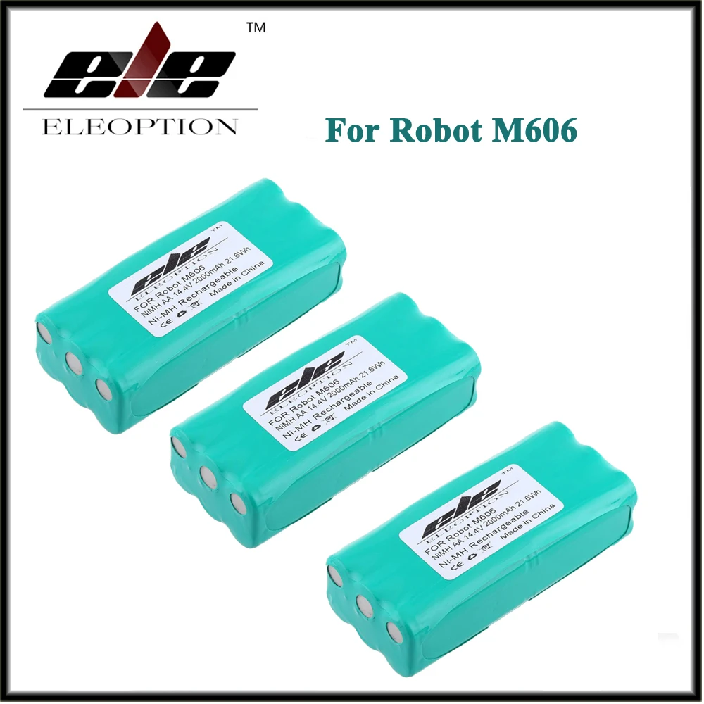 3x Eleoption 14.4V 2000mAh 2.0Ah Ni MH Replacement Vacuum Robot Battery