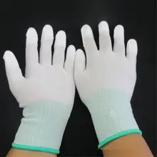 1 пара антистатические перчатки Антистатический ESD электронные рабочие перчатки pu покрытием пальмовое покрытие ПК противоскользящие для защиты пальцев