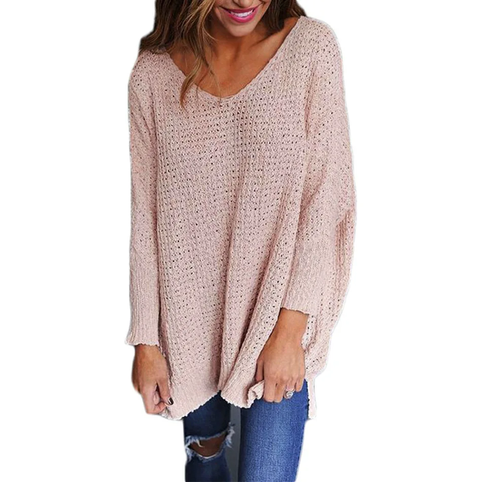 

Sweater Women 2018 New Autumn Winter Knitting Casual Long Sleeve Pullover Sweater Loose Female Sweaters Fashion Women pull femme