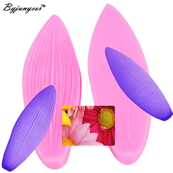 

Byjunyeor M459 Daisy Flower Veiners Silicone Molds Fondant Sugarcraft Gumpaste Clay Water Paper Cake Decorating Tools