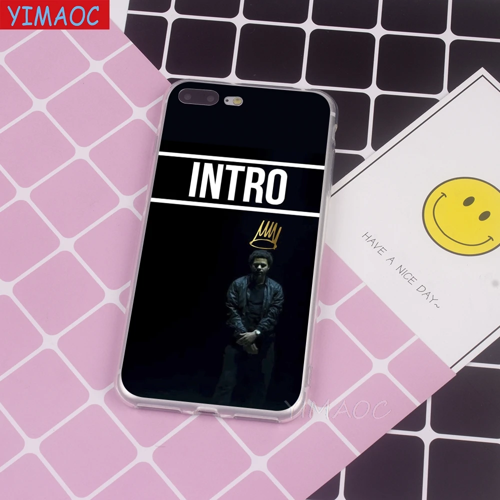 YIMAOC J COLE Hip hop suave TPU funda de silicona para iPhone 7 6 6 S Plus 5 5S SE X XS X Max XR Coque de casos
